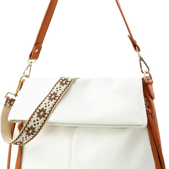 Stylish Vegan Leather Crossbody Bag for Women with Multiple Zipper Compartments - Picture 1 of 6